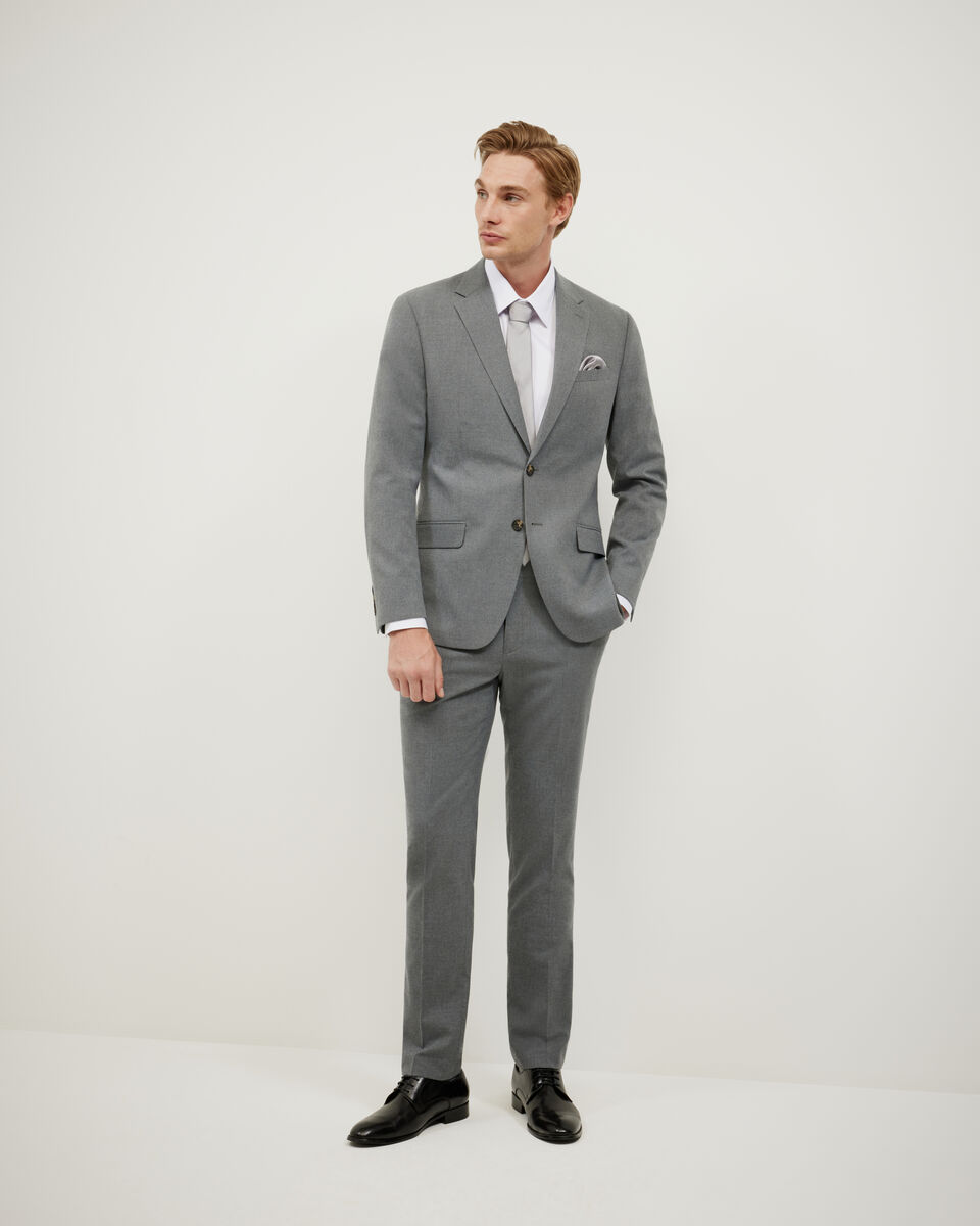 Brushed Marle Tailored Jacket, Mid Grey, hi-res